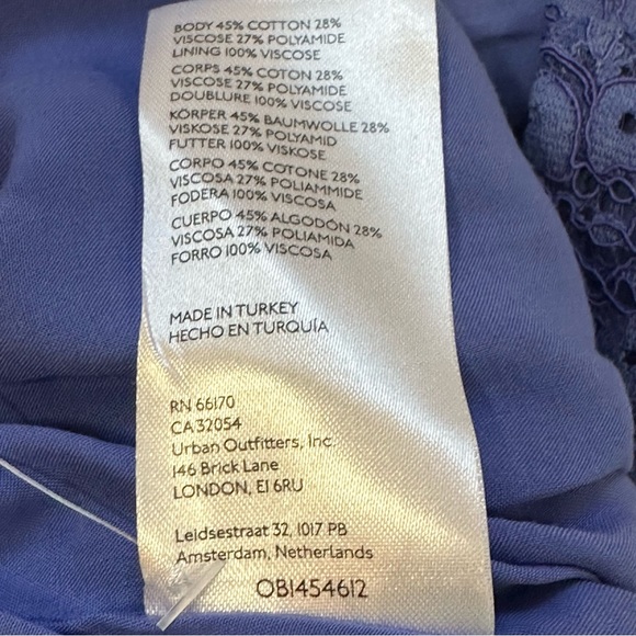 Maeve  Anthropologie Blue Lace Tie Front Blouse sz 0 NWT - Picture 7 of 13